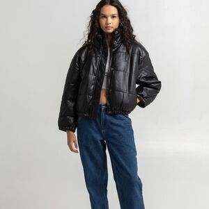 EUC Me Jane - Vegan leather puff jacket